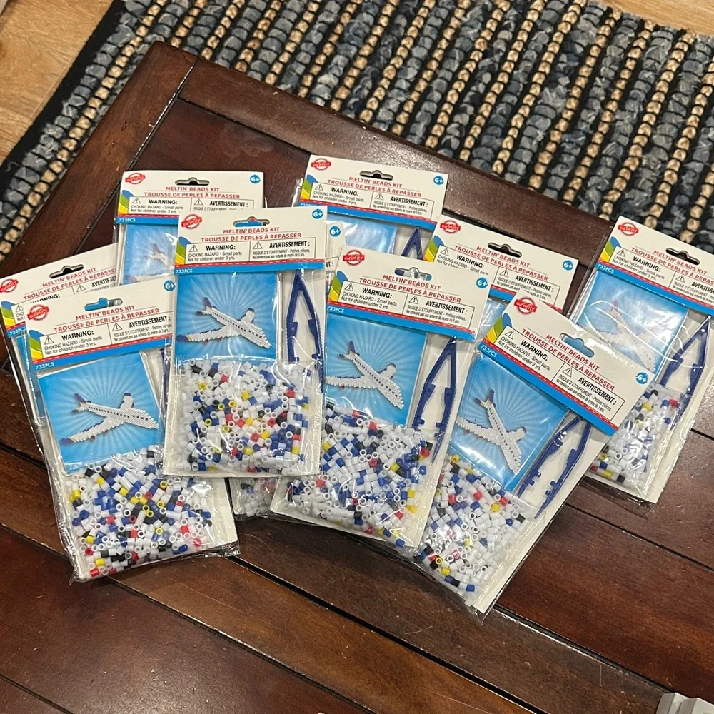 Airplane Themed Bead Craft Kit - Multicolor - bundle 10 total